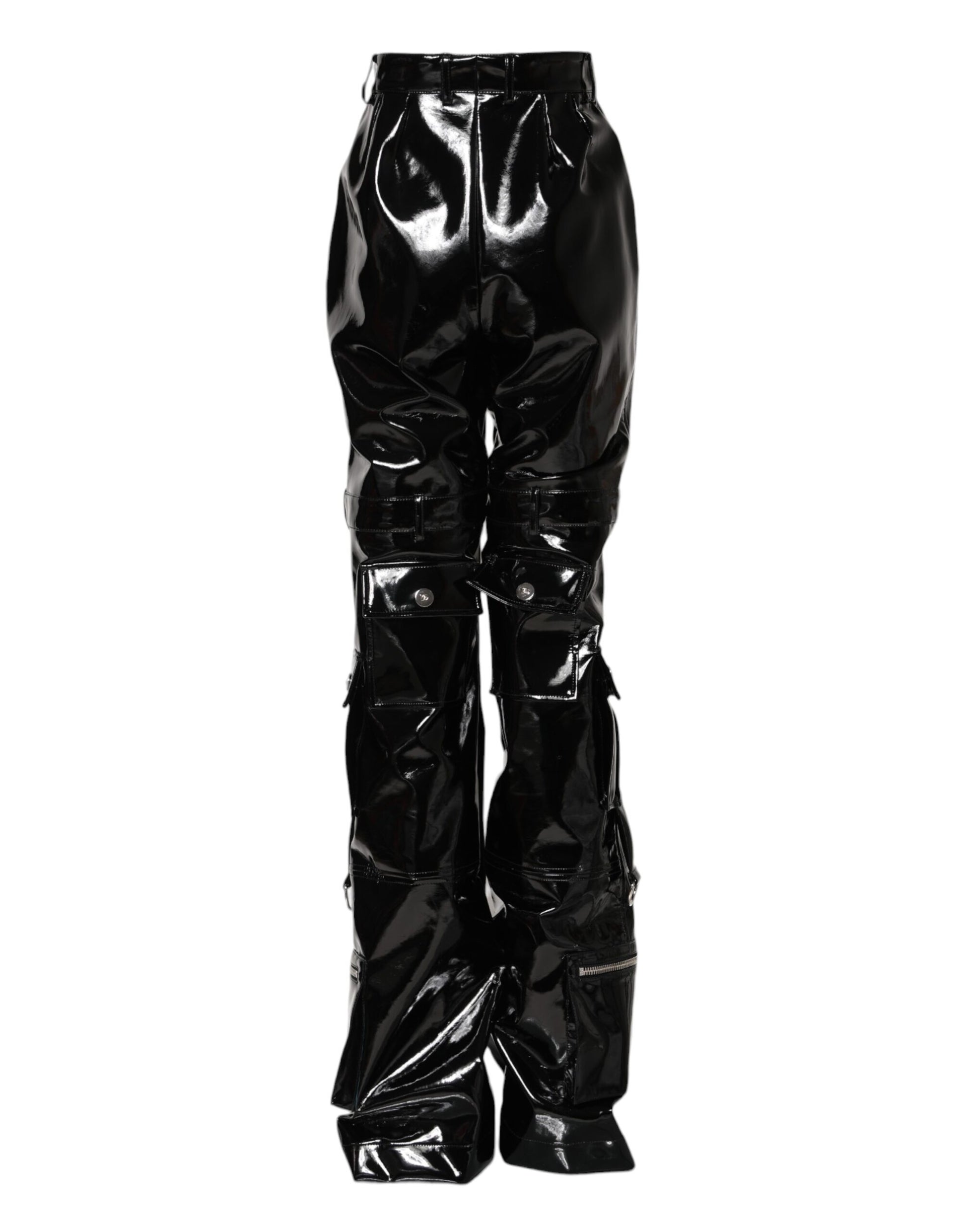 Dolce & Gabbana Black High Waist Cargo Bootcut Pants Dolce & Gabbana