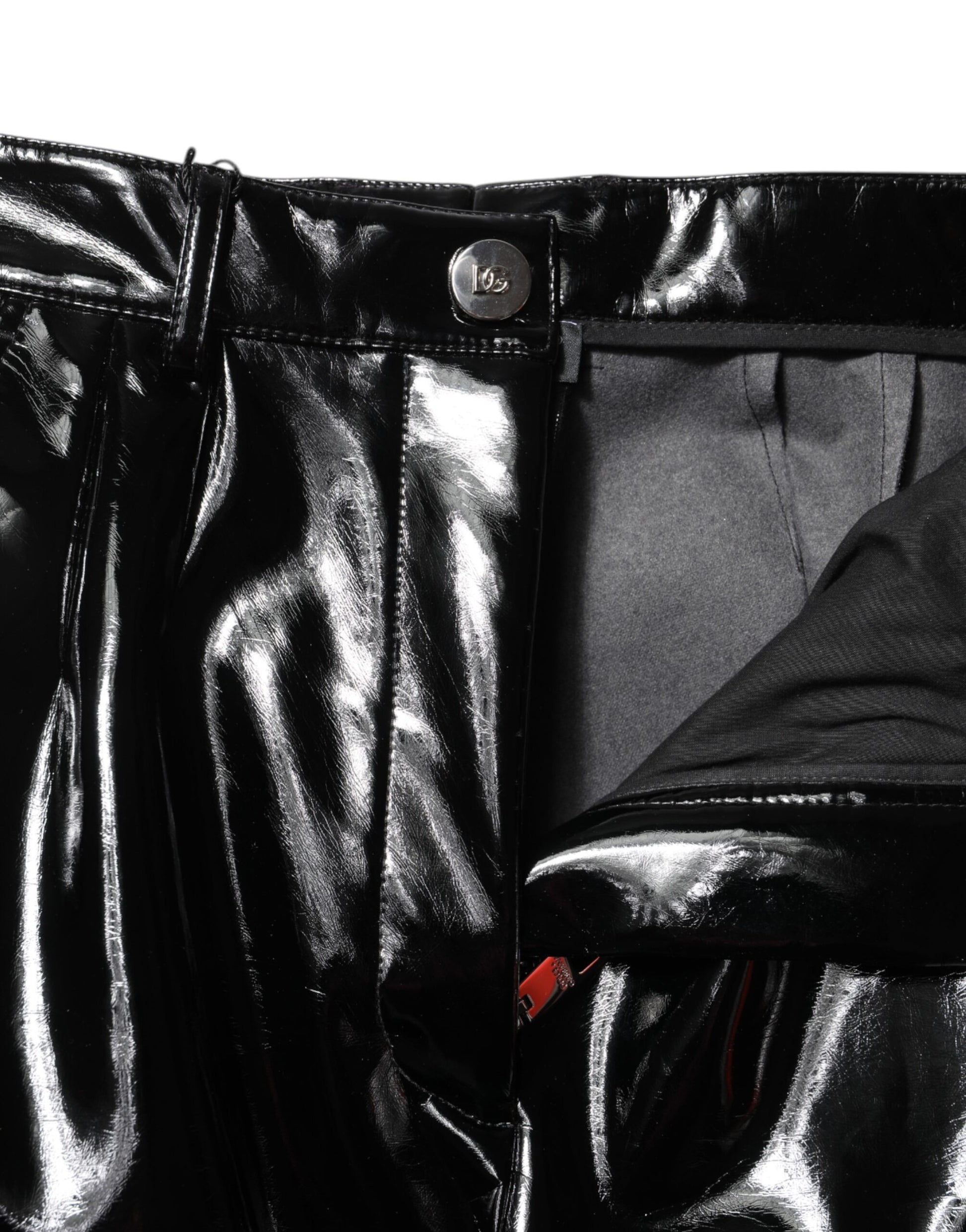 Dolce & Gabbana Black High Waist Cargo Bootcut Pants Dolce & Gabbana