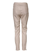 Elisabetta Franchi Beige High Waist Tapered Pants