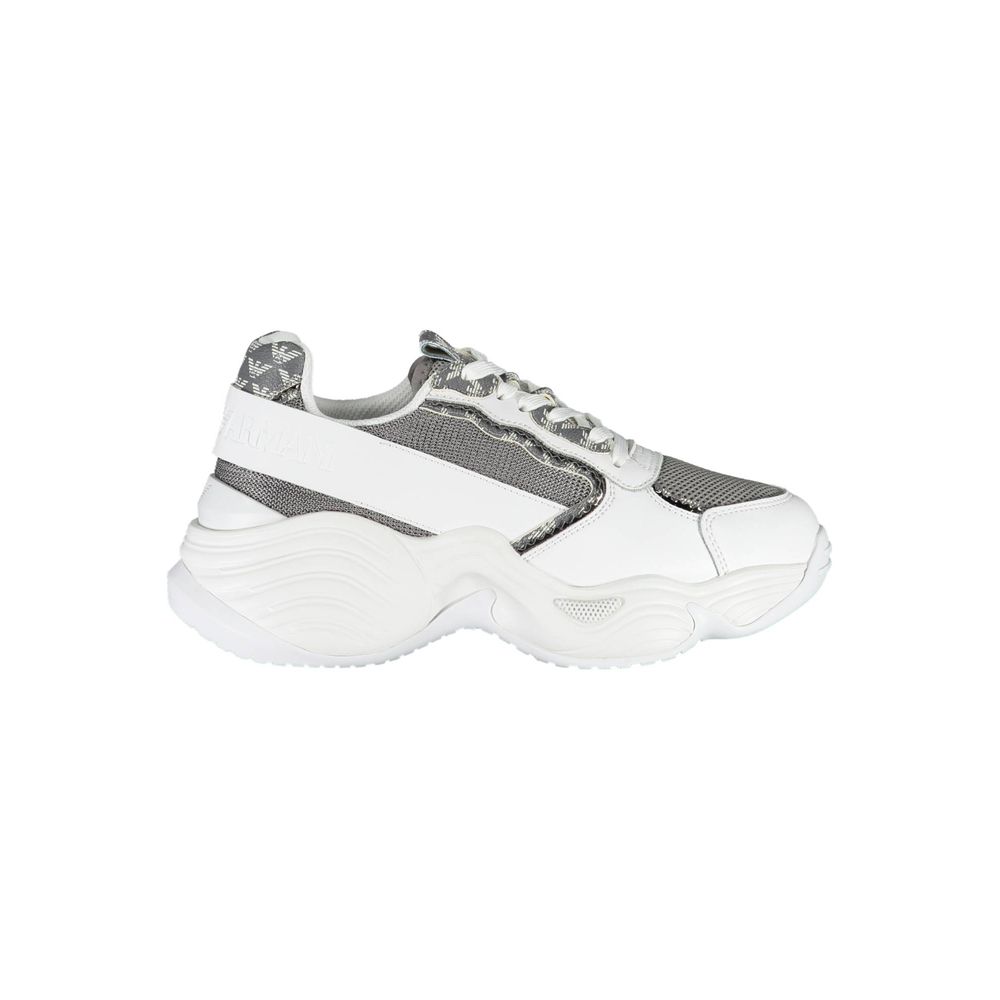 Emporio Armani White Polyester Sneaker Emporio Armani