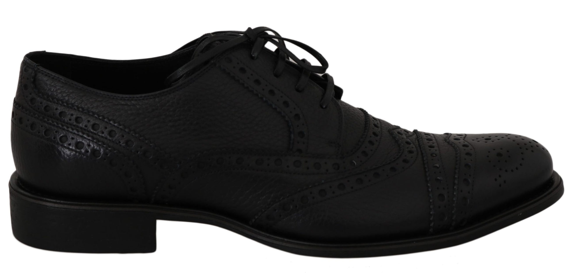 Dolce & Gabbana Blue Leather Wingtip Oxford Dress Shoes Dolce & Gabbana