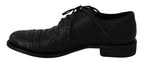 Dolce & Gabbana Blue Leather Wingtip Oxford Dress Shoes