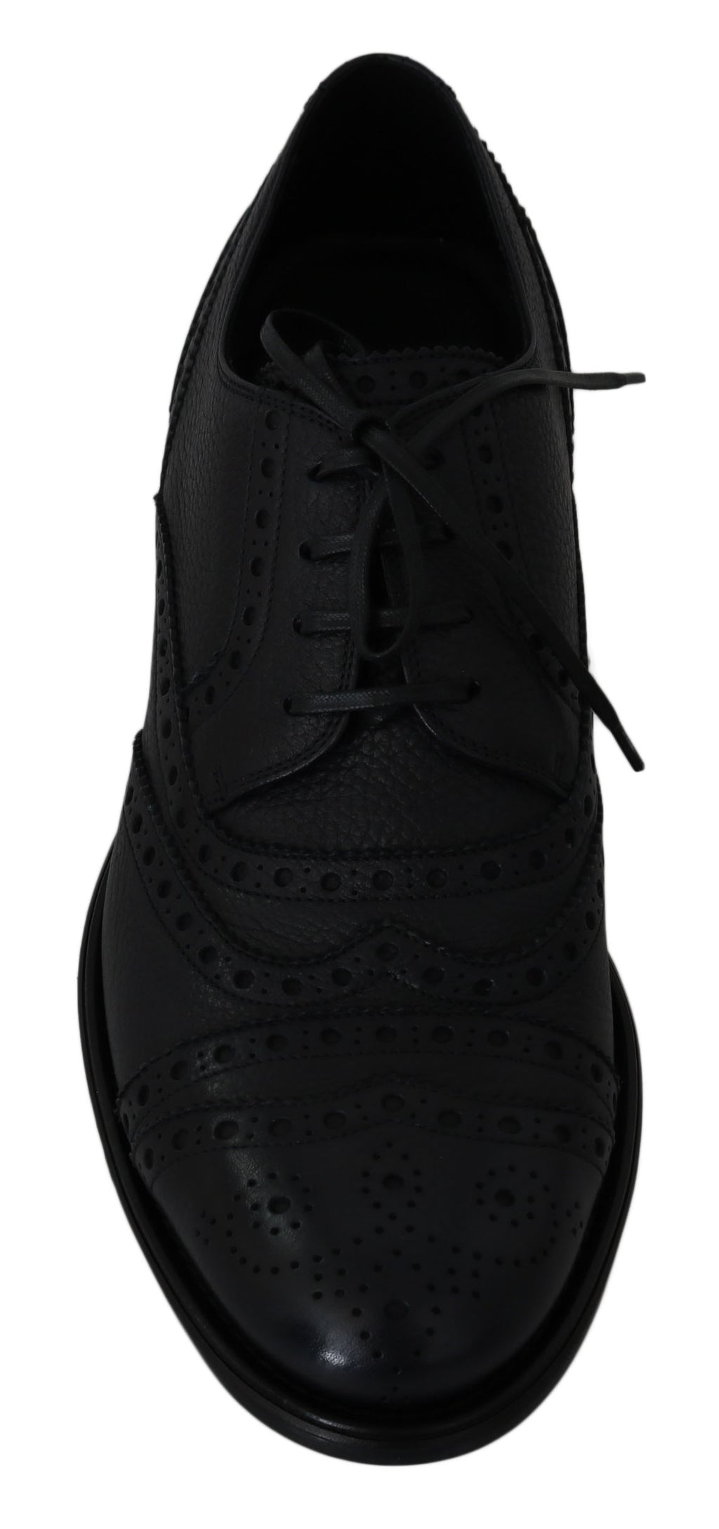 Dolce & Gabbana Blue Leather Wingtip Oxford Dress Shoes