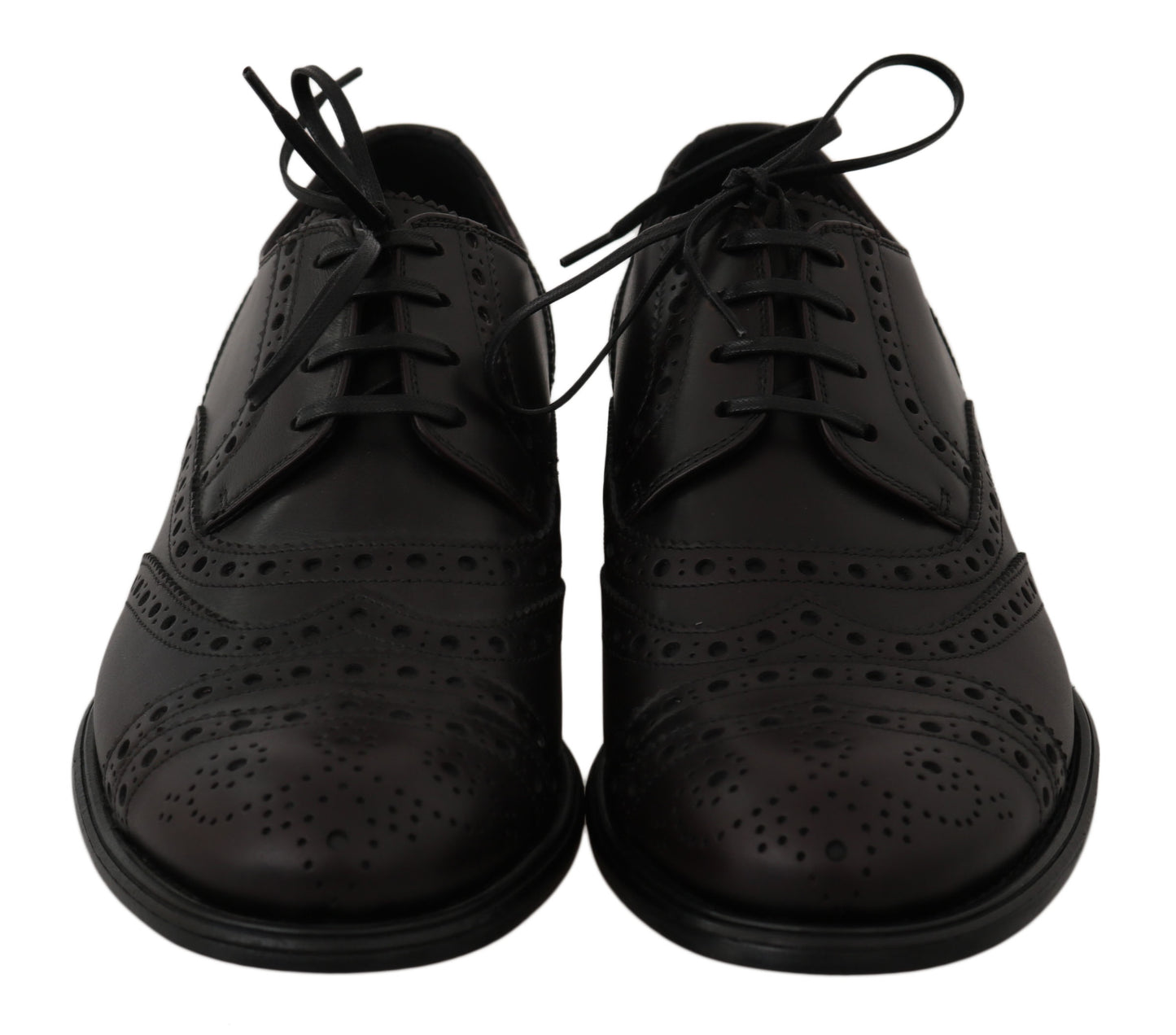 Dolce & Gabbana Black Leather Wingtip Oxford Dress Shoes Dolce & Gabbana