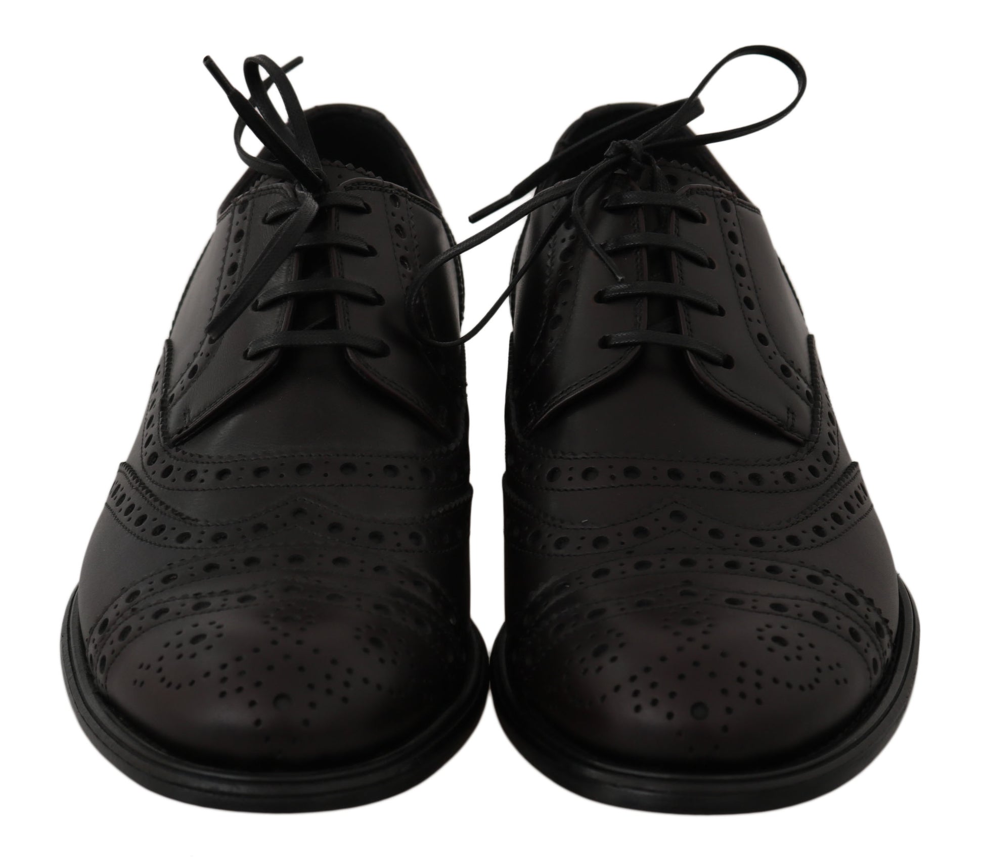 Dolce & Gabbana Black Leather Wingtip Oxford Dress Shoes Dolce & Gabbana
