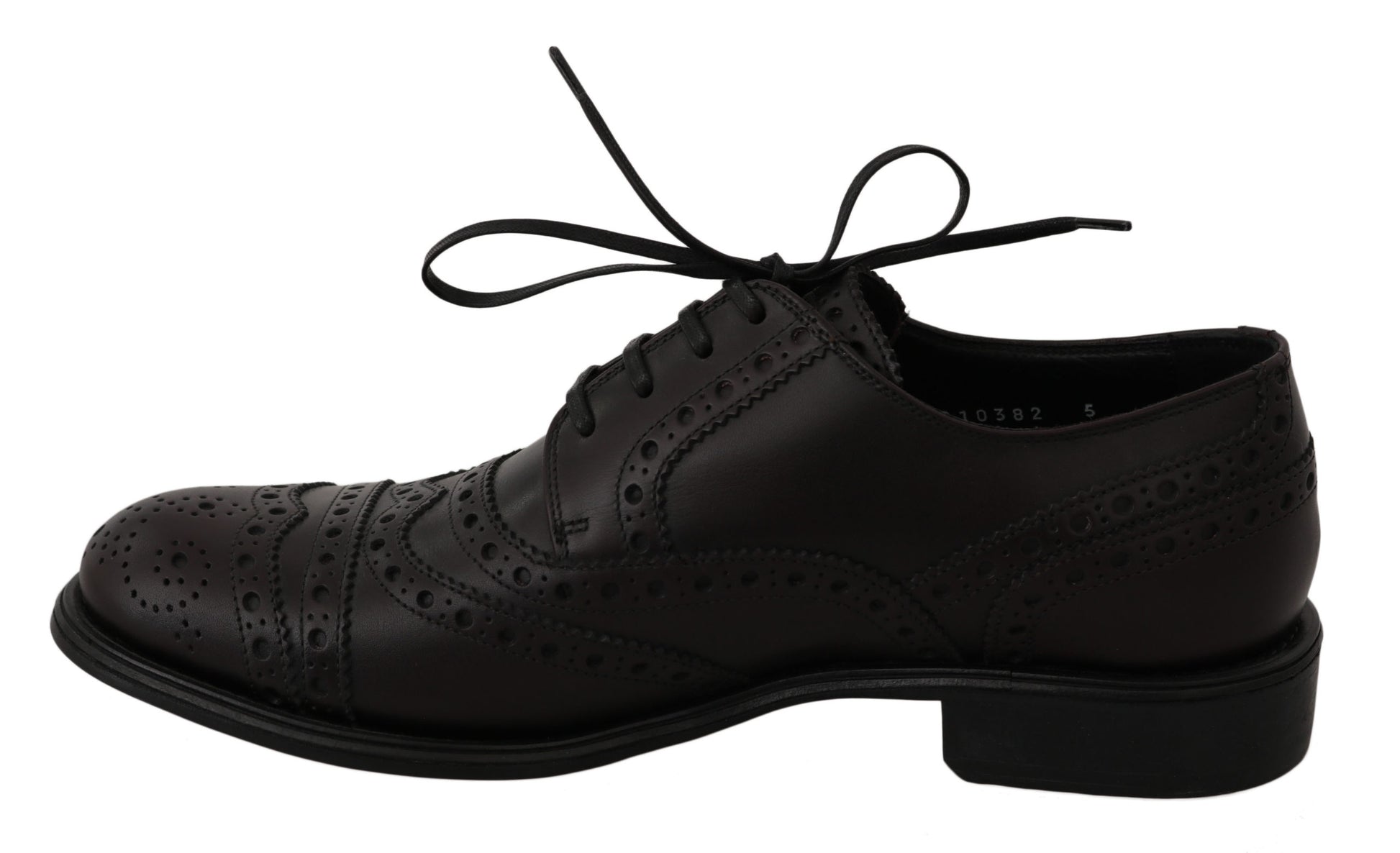 Dolce & Gabbana Black Leather Wingtip Oxford Dress Shoes Dolce & Gabbana