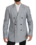 Dolce & Gabbana Blue Flax NAPOLI Jacket Coat Blazer - Eljoys Fashion 