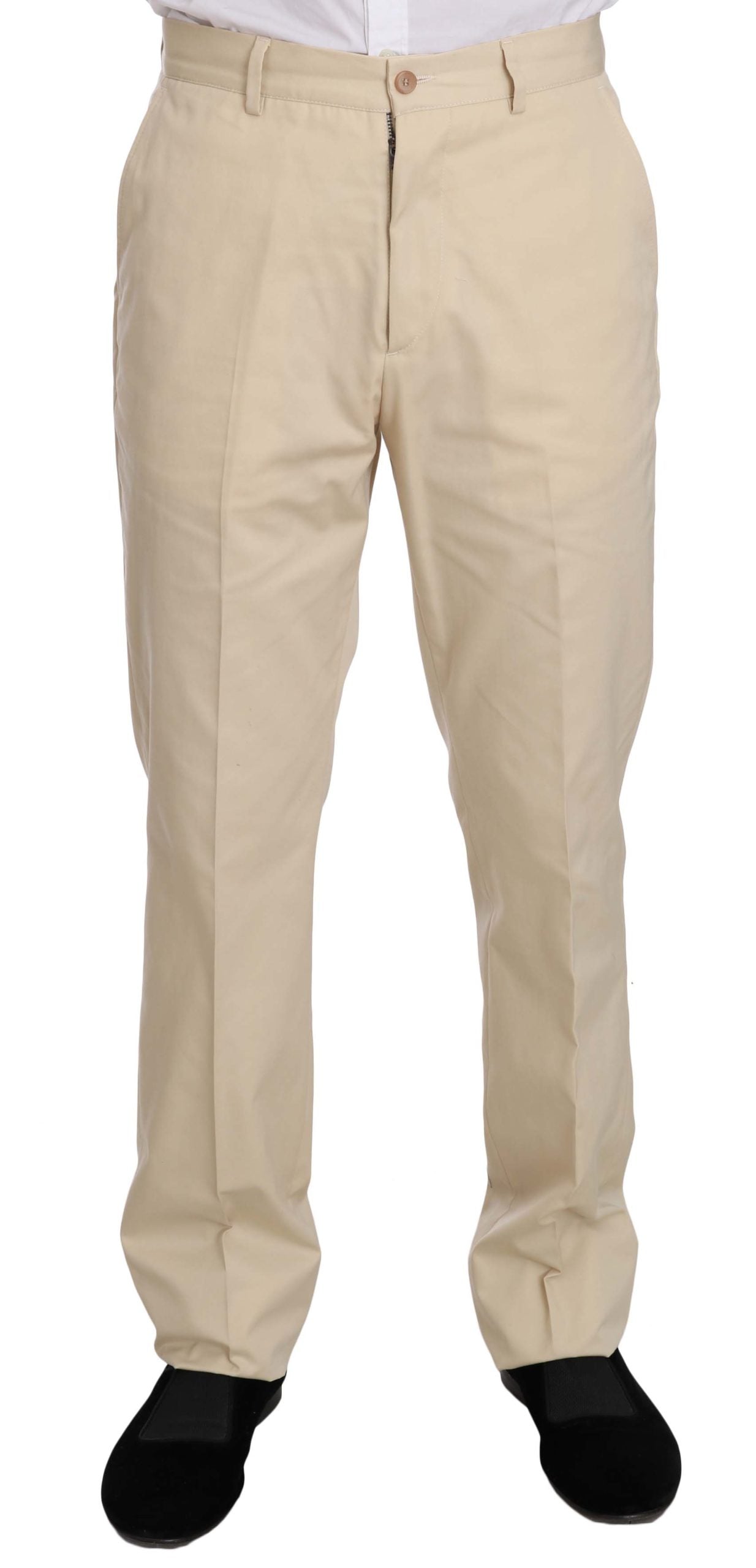 Romeo Gigli Two Piece 3 Button Beige Cotton Solid Suit Romeo Gigli
