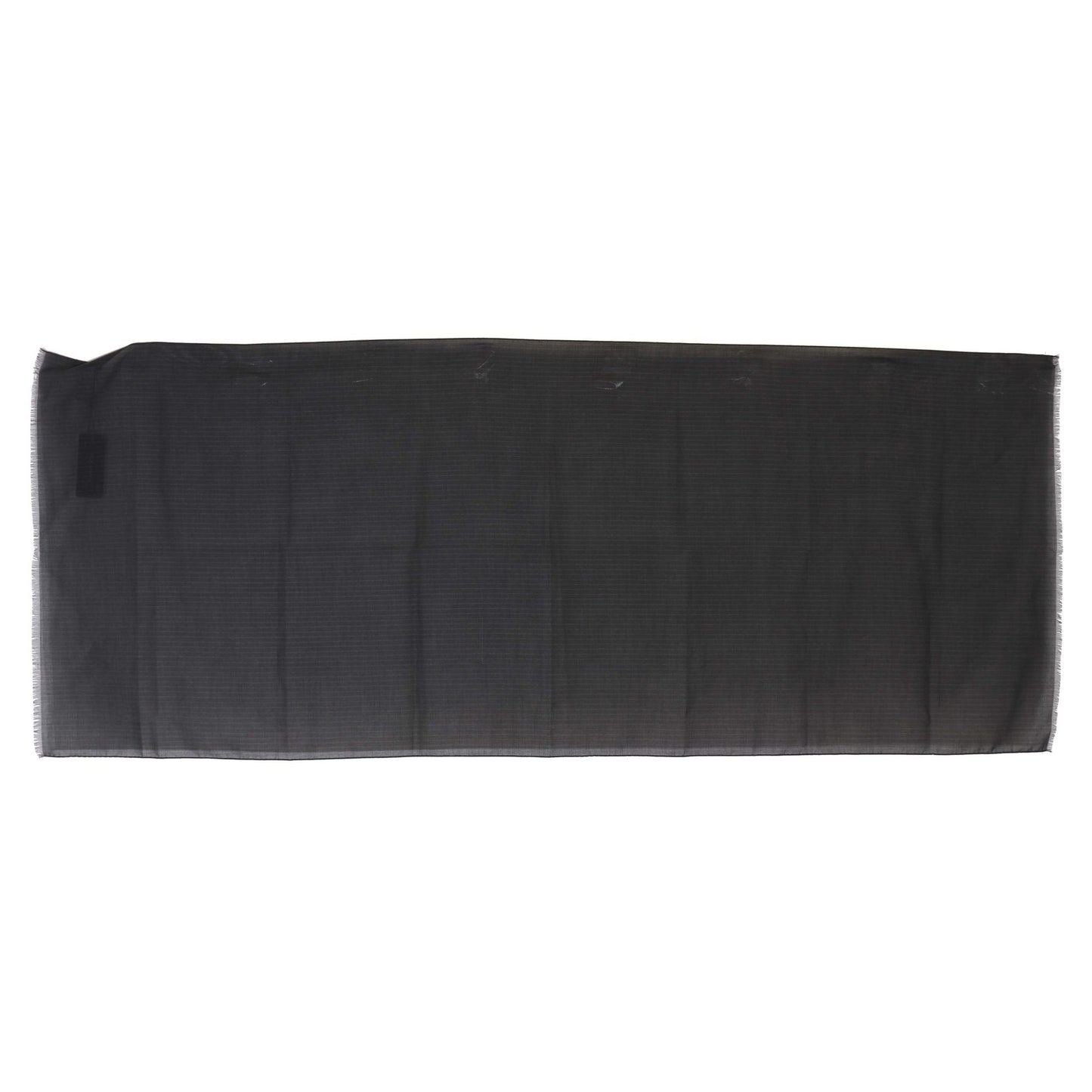 Dolce & Gabbana Gray 100% Wool Striped Pattern Wrap Scarf