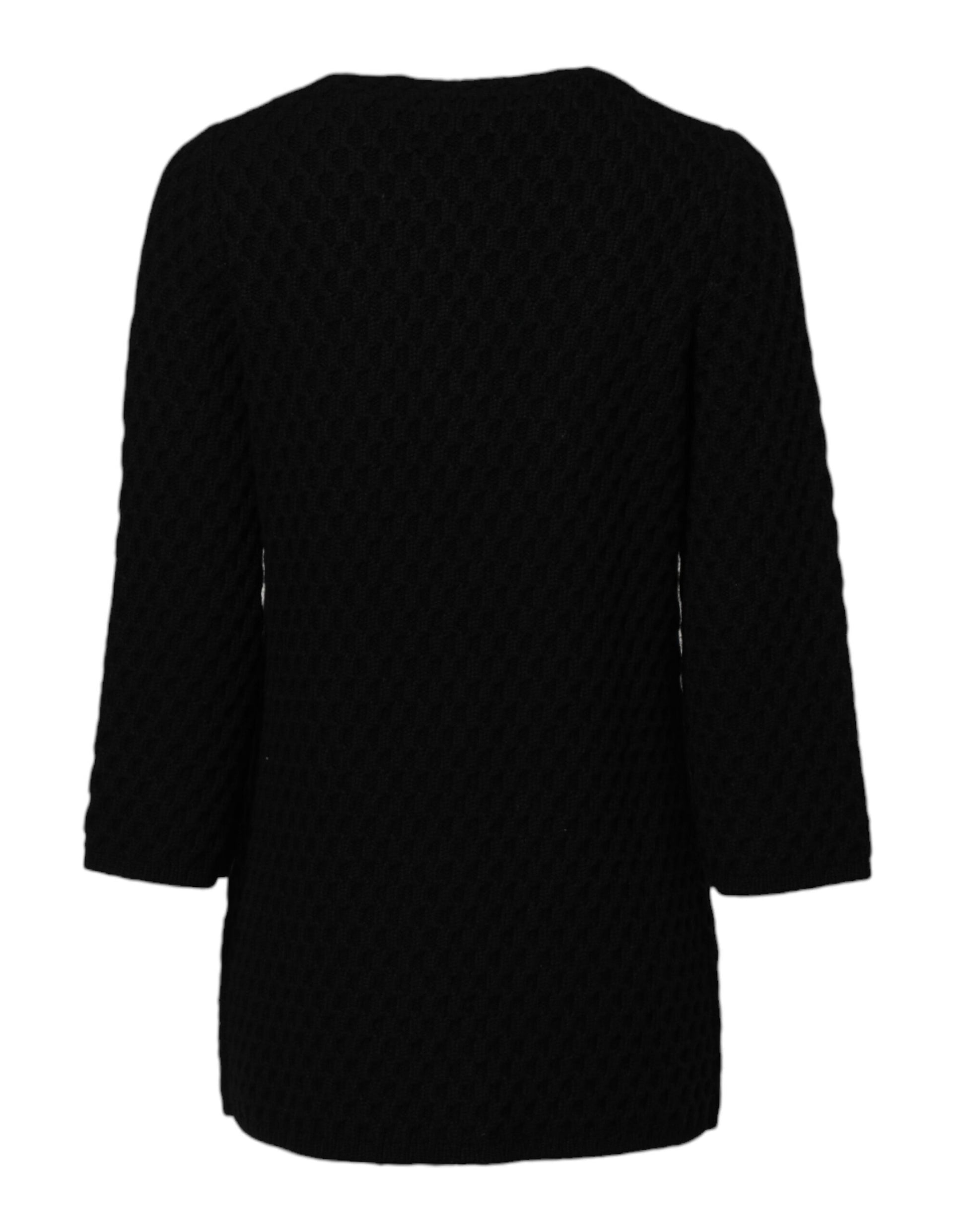 Dolce & Gabbana Black Cashmere Quilted Embellished Jacket Dolce & Gabbana