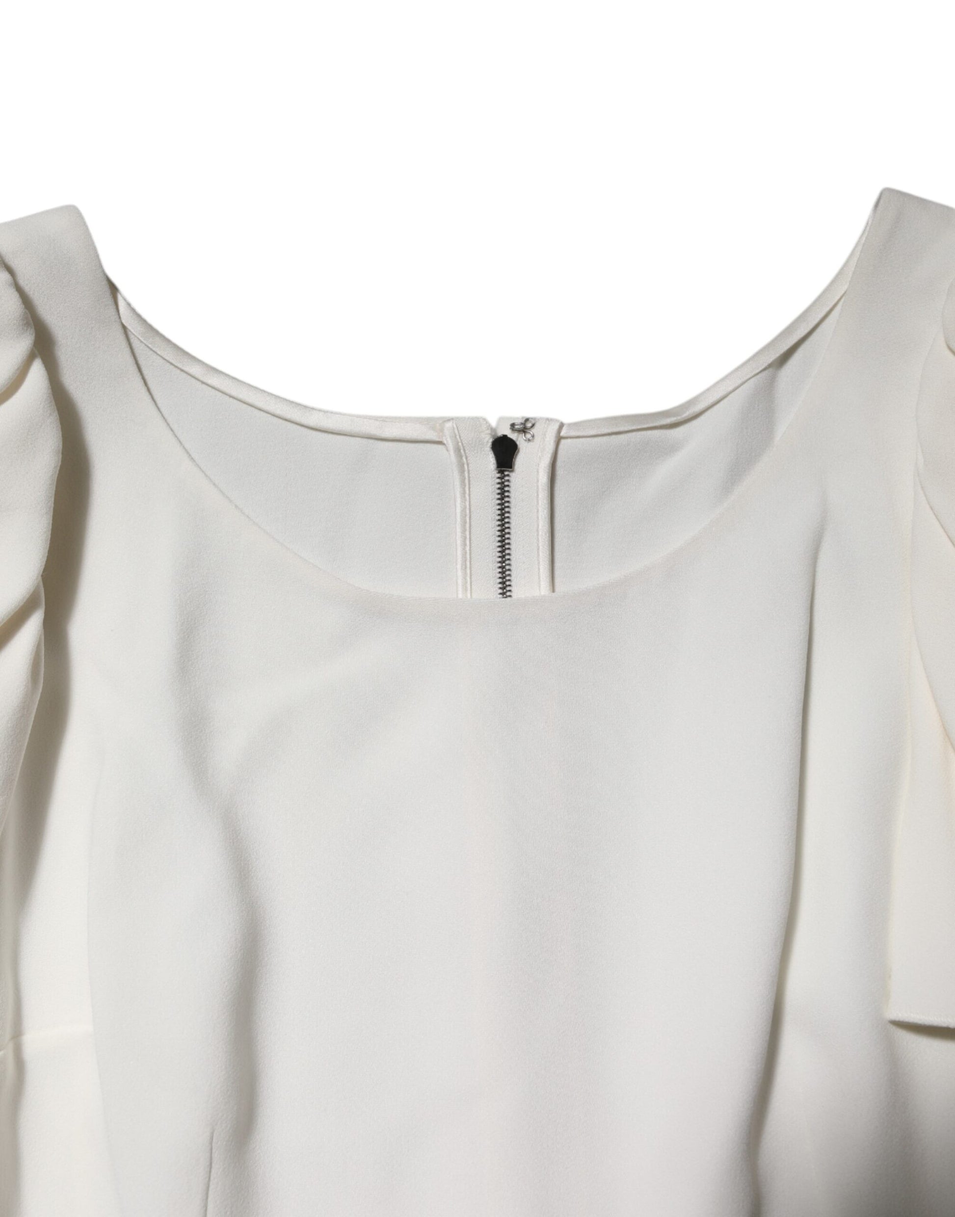 Dolce & Gabbana White Round Neck Short Sleeves Blouse Top Dolce & Gabbana