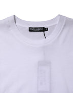 Dolce & Gabbana White Cotton Sleeveless Women Tank T-shirt