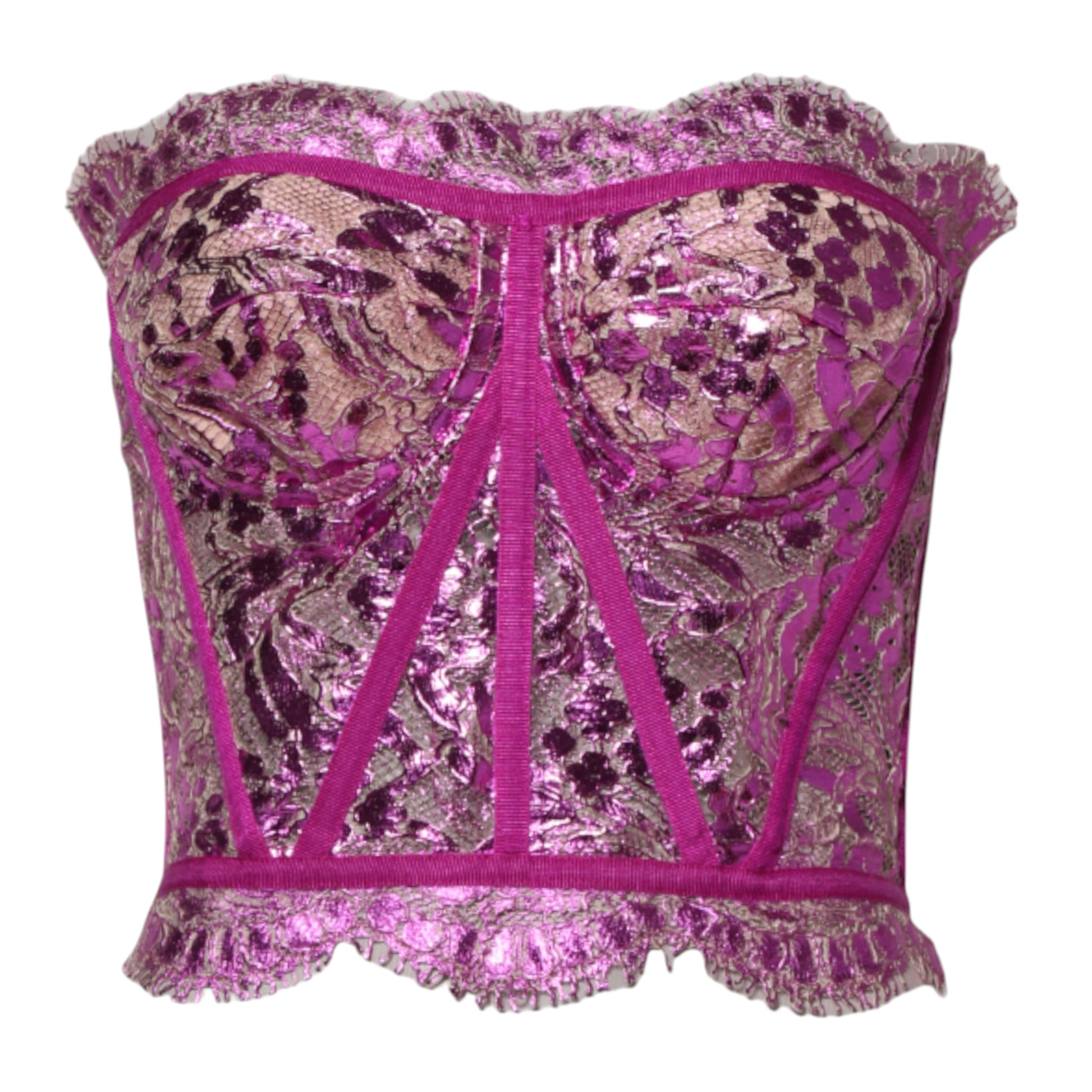 Dolce & Gabbana Pink Bustier Sleeveless Corset Blouse Top Dolce & Gabbana