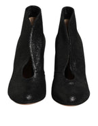 Gianvito Rossi Metallic Black Pump Stiletto Heels Shoes