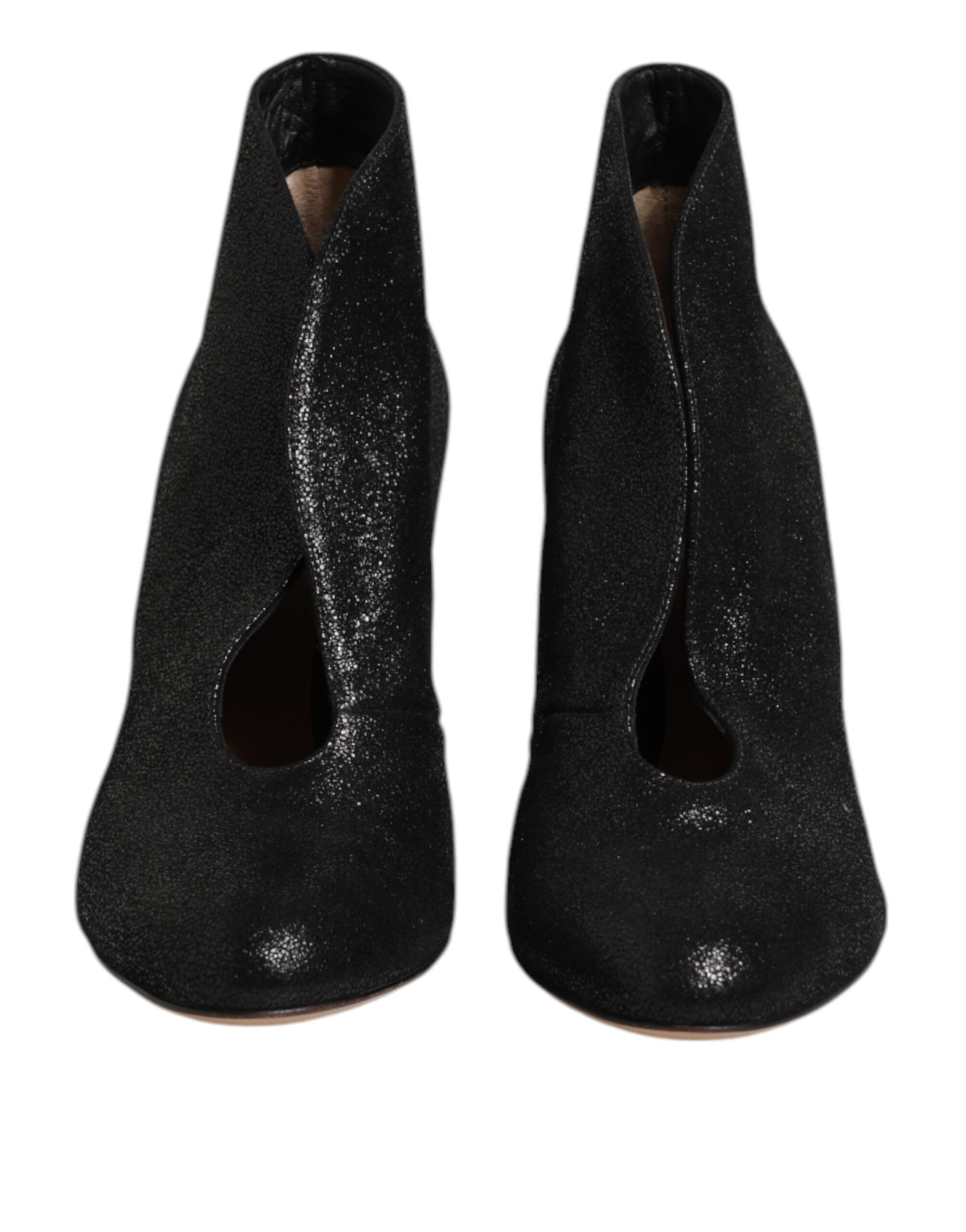 Gianvito Rossi Metallic Black Pump Stiletto Heels Shoes Gianvito Rossi