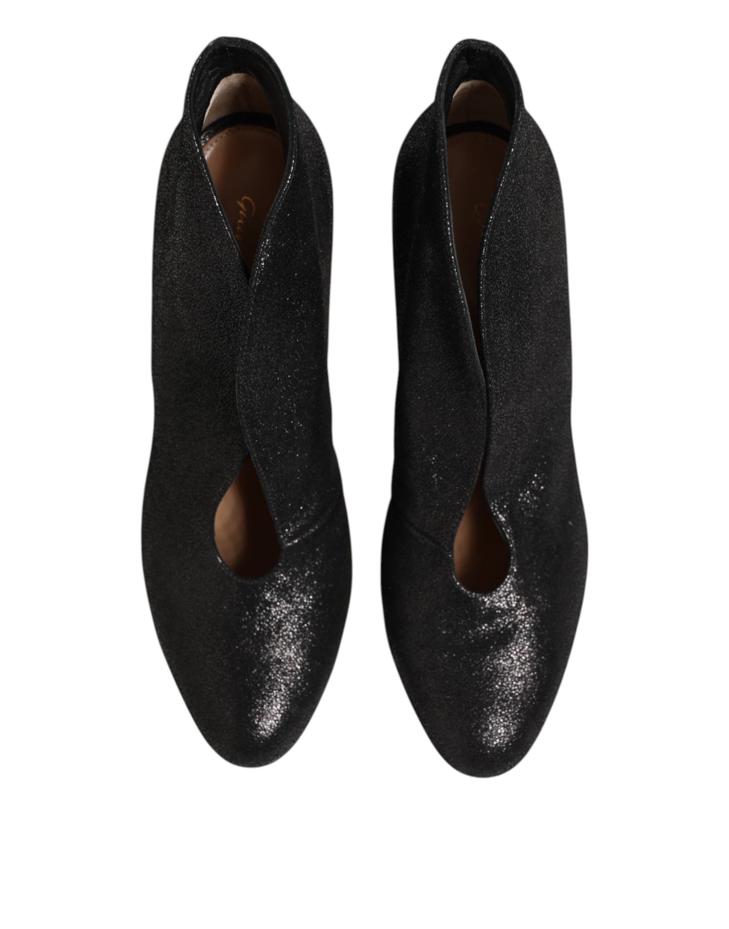 Gianvito Rossi Metallic Black Pump Stiletto Heels Shoes Gianvito Rossi