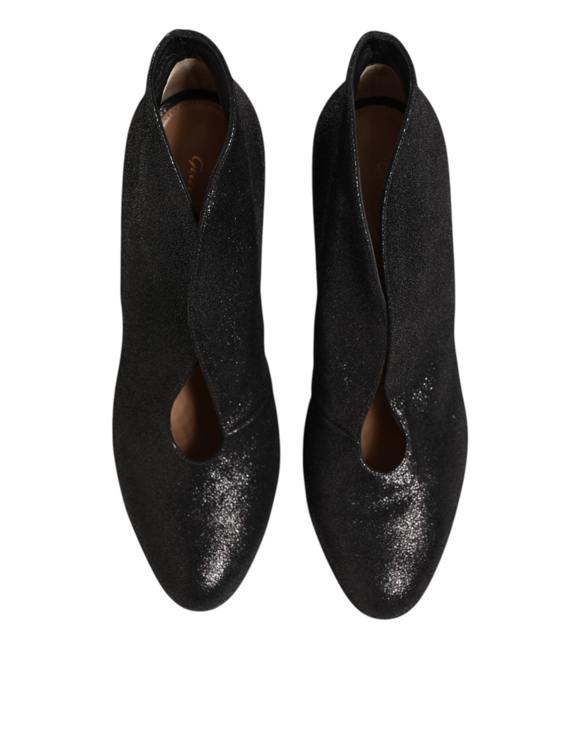 Gianvito Rossi Metallic Black Pump Stiletto Heels Shoes Gianvito Rossi