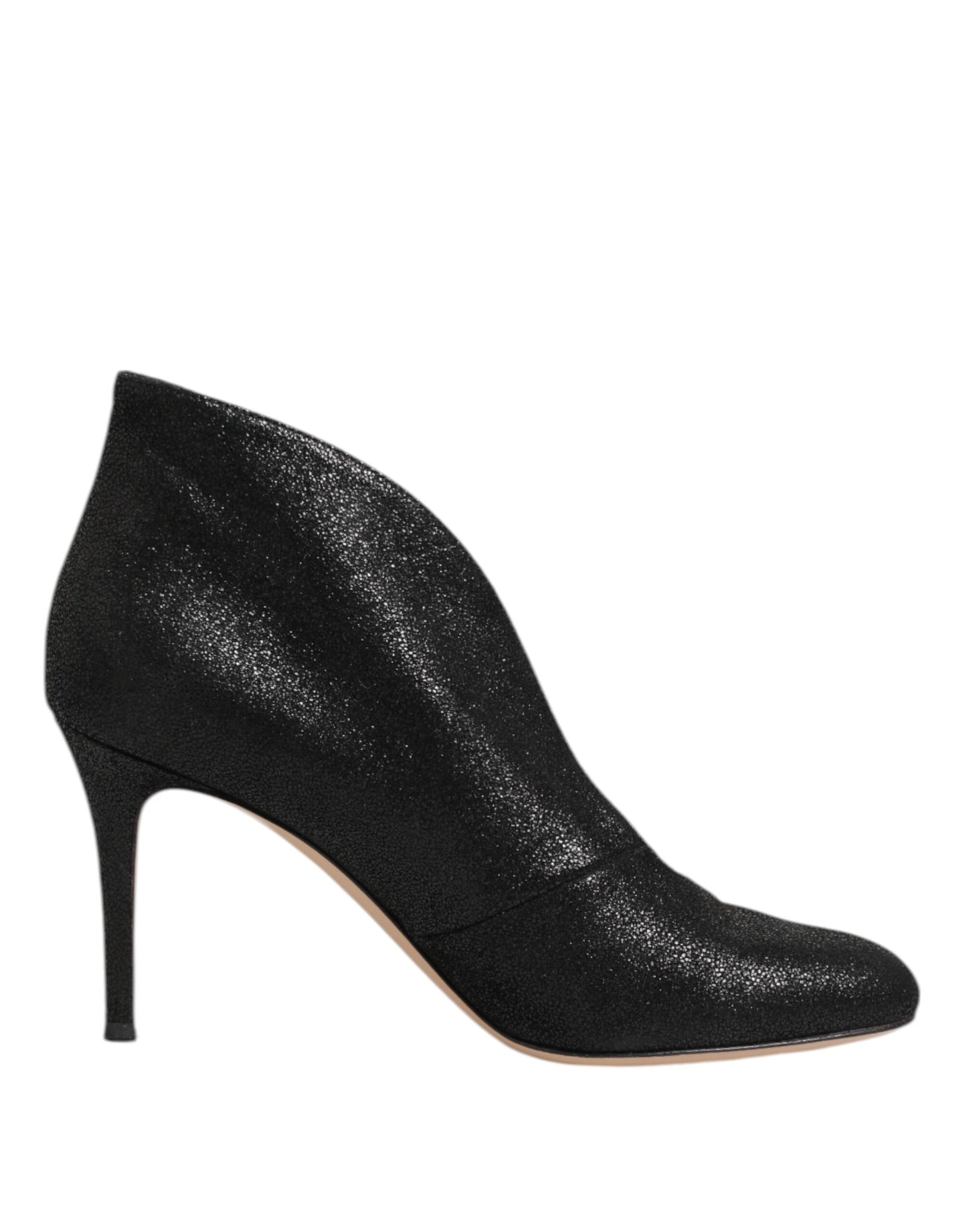 Gianvito Rossi Metallic Black Pump Stiletto Heels Shoes Gianvito Rossi