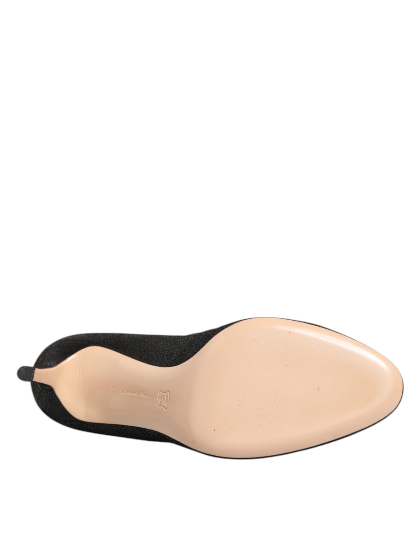 Gianvito Rossi Metallic Black Pump Stiletto Heels Shoes Gianvito Rossi