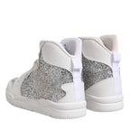 Chiara Ferragni White Silver High Top Women Sneakers Shoes