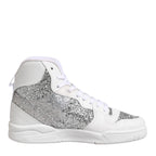 Chiara Ferragni White Silver High Top Women Sneakers Shoes