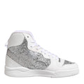 Chiara Ferragni White Silver High Top Women Sneakers Shoes