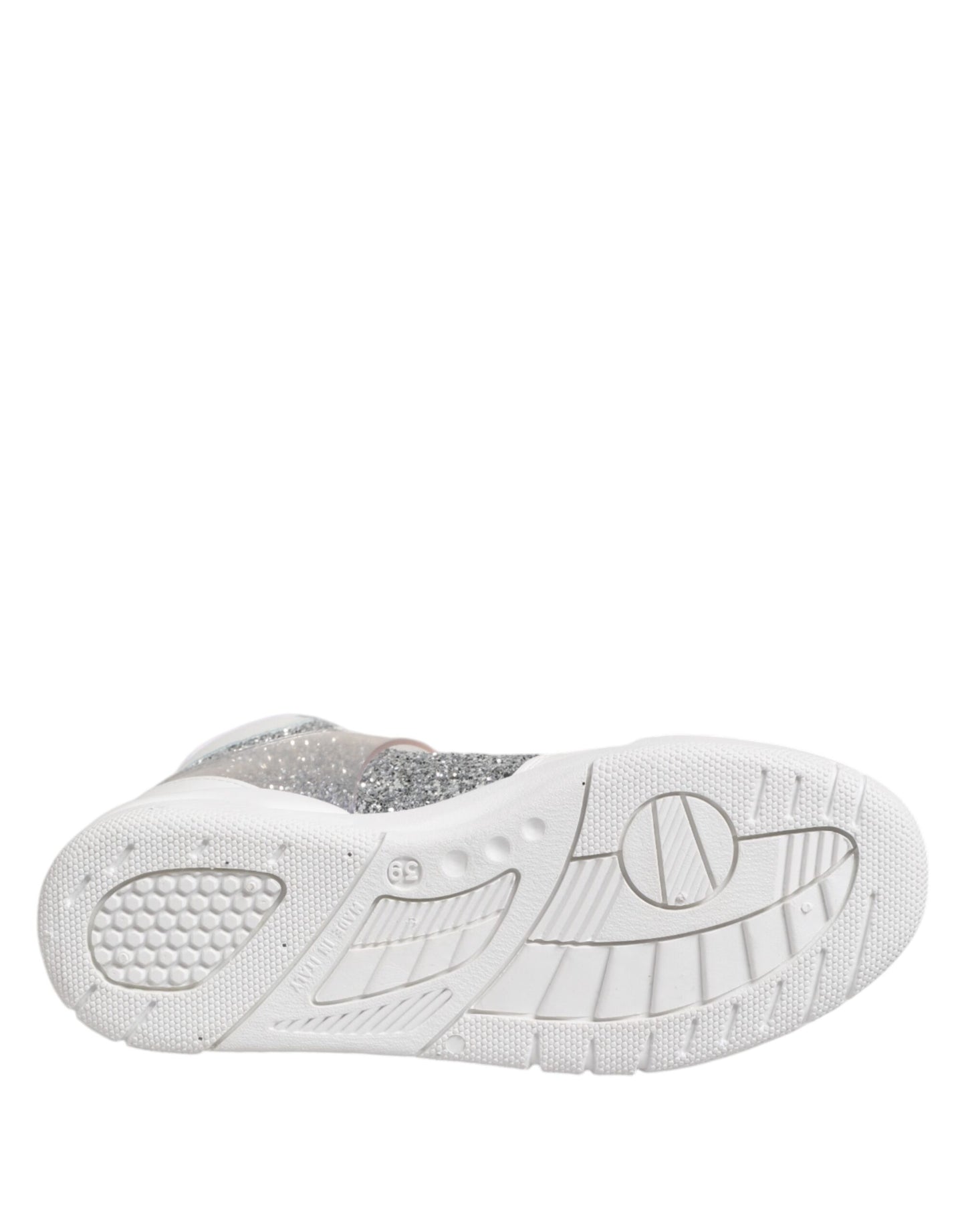 Chiara Ferragni White Silver High Top Women Sneakers Shoes Chiara Ferragni