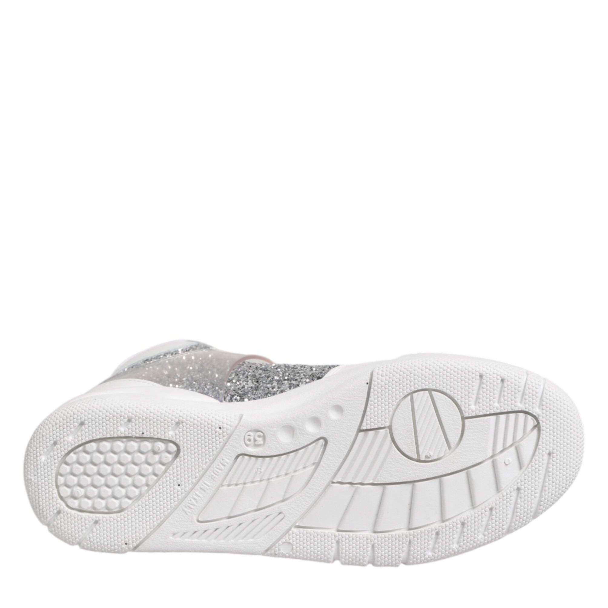 Chiara Ferragni White Silver High Top Women Sneakers Shoes