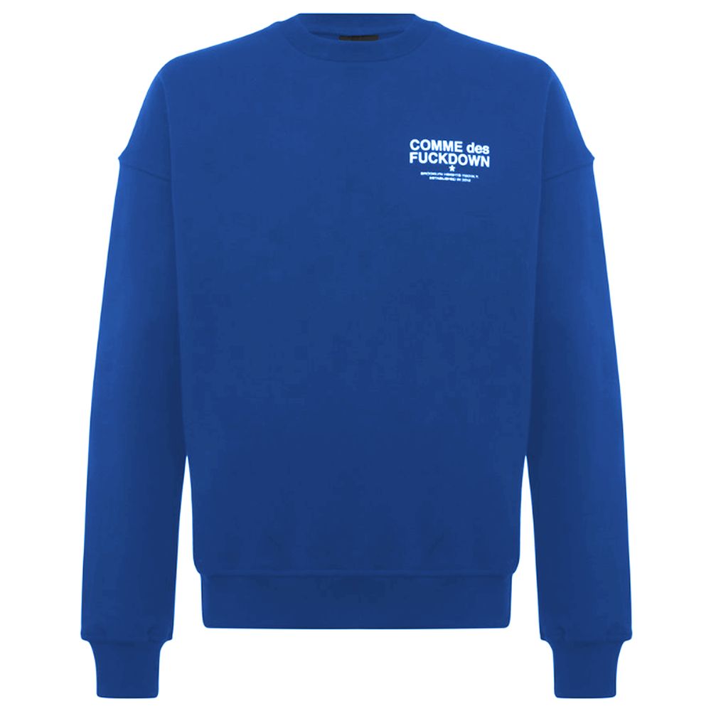 Comme Des Fuckdown Blue Cotton Sweater Comme Des Fuckdown