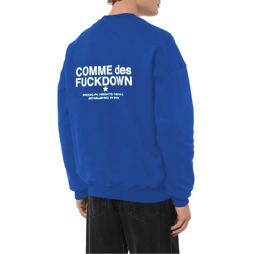 Comme Des Fuckdown Blue Cotton Sweater Comme Des Fuckdown