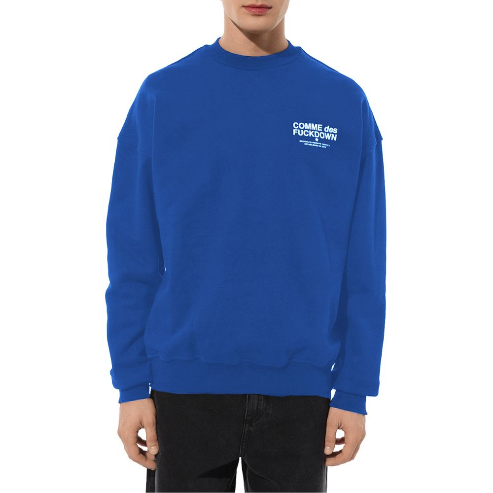 Comme Des Fuckdown Blue Cotton Sweater Comme Des Fuckdown