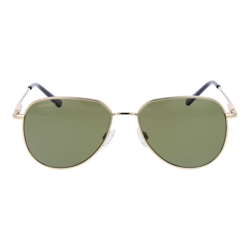 Serengeti Gold Plastic Sunglasses with tinted lenses and sleek design, showing the stylish eyewear from the front.