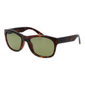 Serengeti brown plastic sunglasses with rounded frames and dark lenses, stylish and protective for outdoor wear.