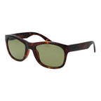 Serengeti brown plastic sunglasses with rounded frames and dark lenses, stylish and protective for outdoor wear.