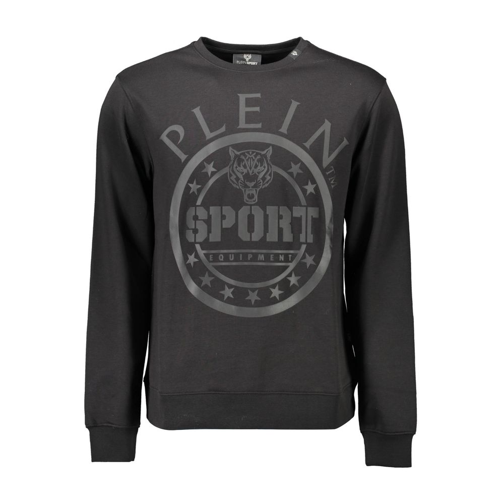 Plein Sport Black Cotton Sweater Plein Sport
