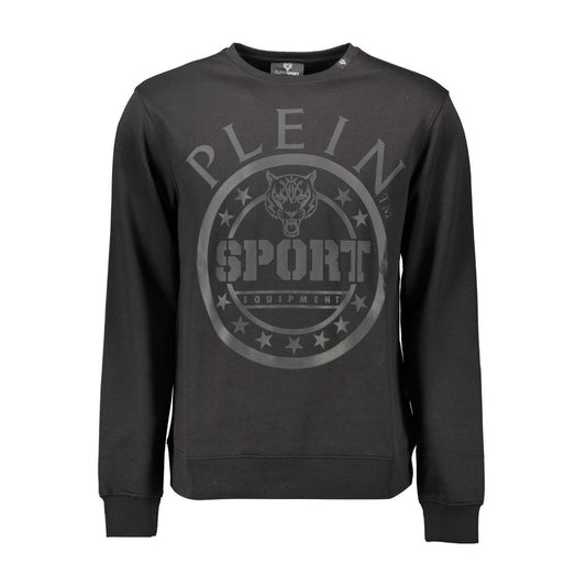 Plein Sport Black Cotton Sweater Plein Sport