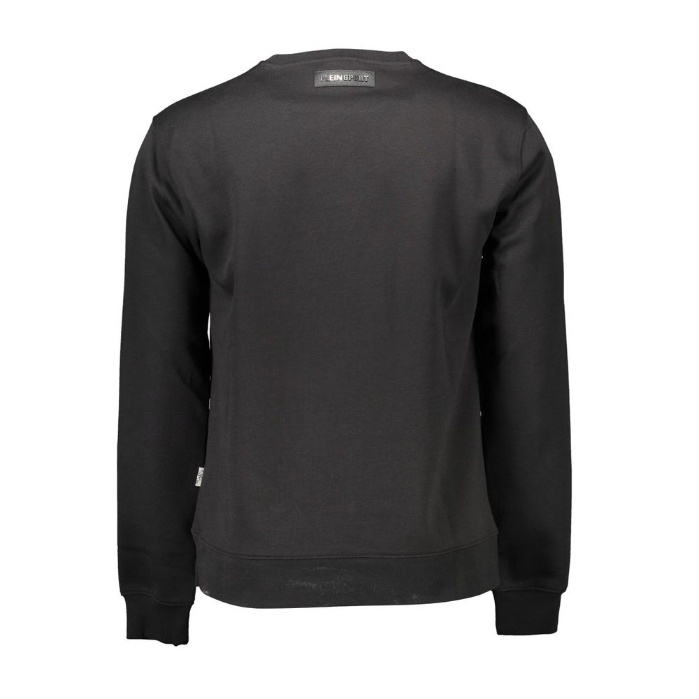 Plein Sport Black Cotton Sweater Plein Sport