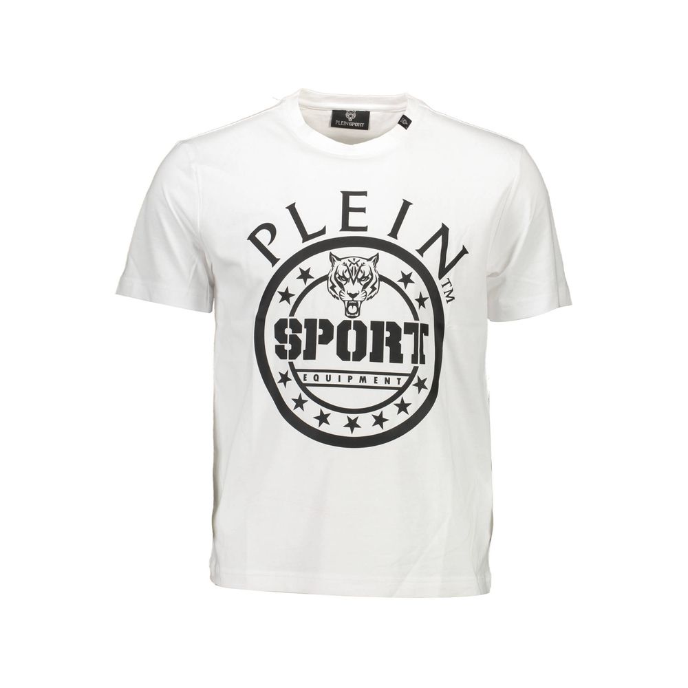 Plein Sport White Cotton T-Shirt Plein Sport