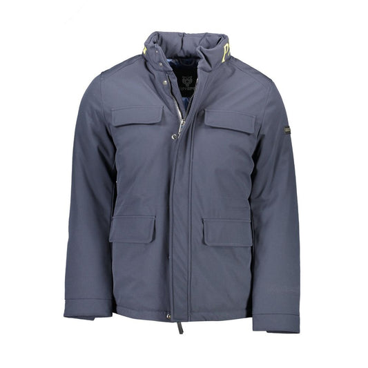 Plein Sport Blue Polyester Jacket Plein Sport