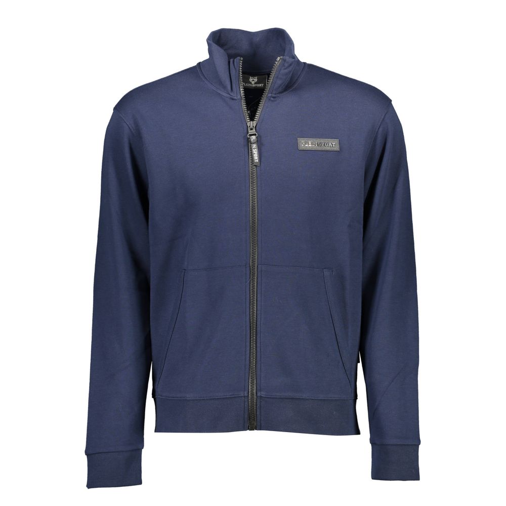 Plein Sport Blue Cotton Sweater Plein Sport