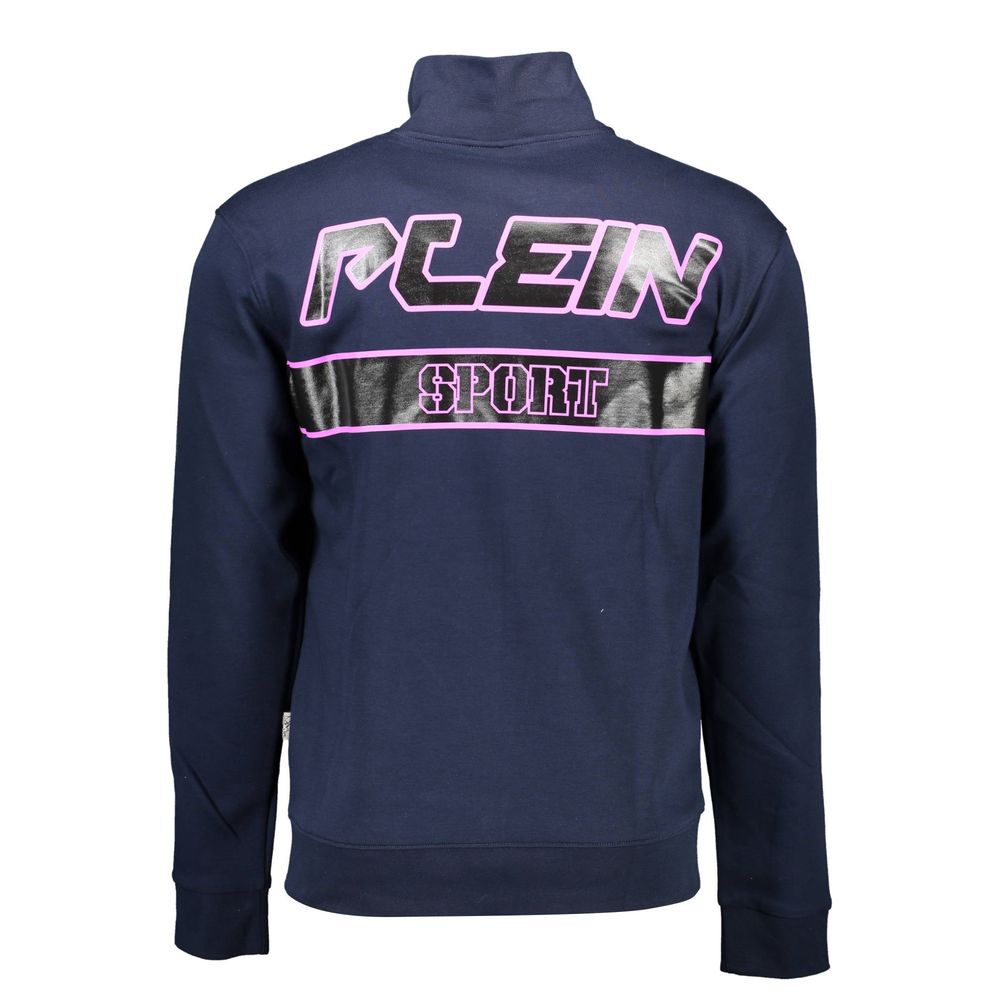 Plein Sport Blue Cotton Sweater Plein Sport