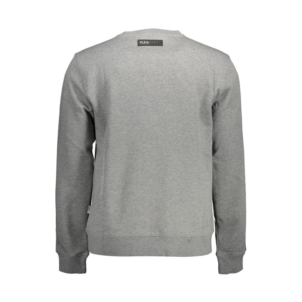 Plein Sport Gray Cotton Sweater Plein Sport