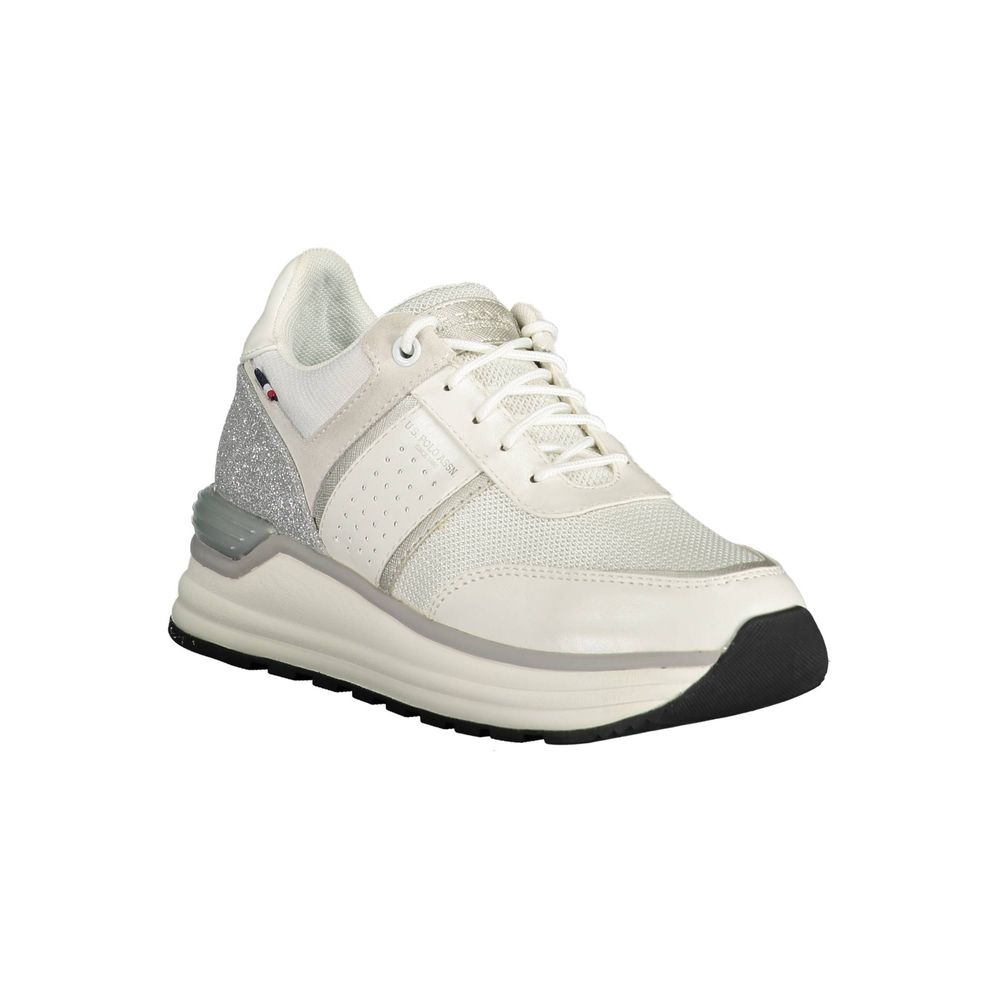U.S. POLO ASSN. Bianco Eco Suede Women Sneaker - Eljoys Fashion 