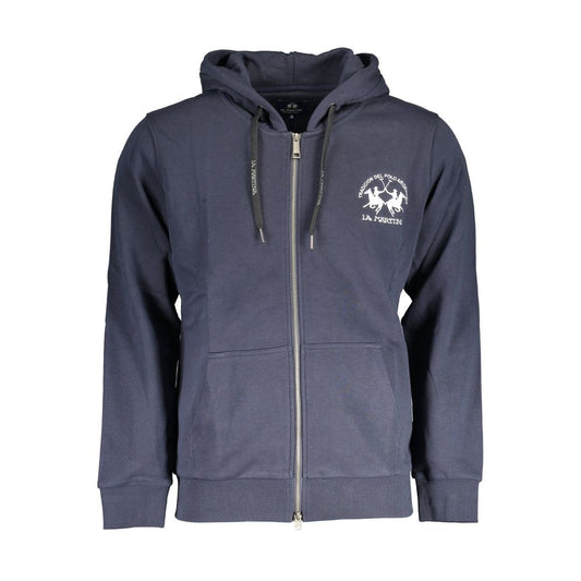 La Martina Blue Cotton Sweater La Martina