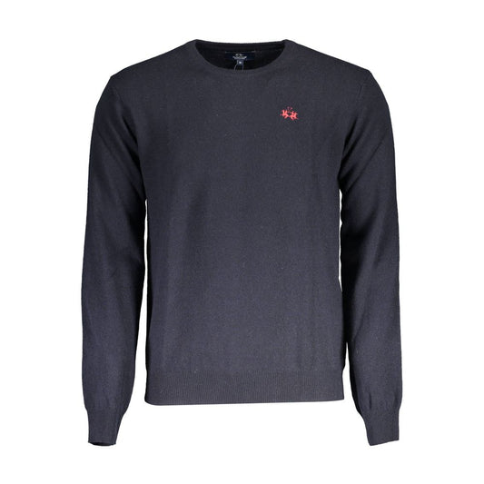 La Martina Blue Wool Sweater La Martina