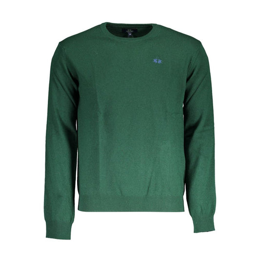La Martina Green Wool Sweater La Martina