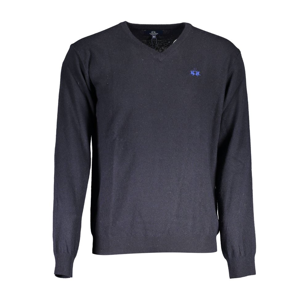 La Martina Blue Wool Sweater La Martina