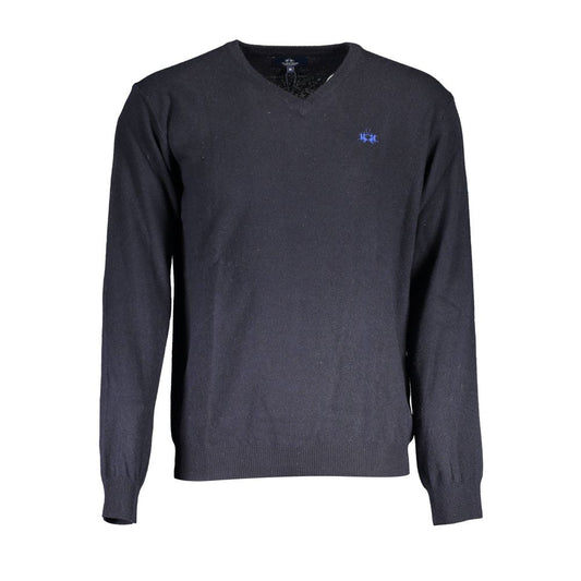 La Martina Blue Wool Sweater La Martina