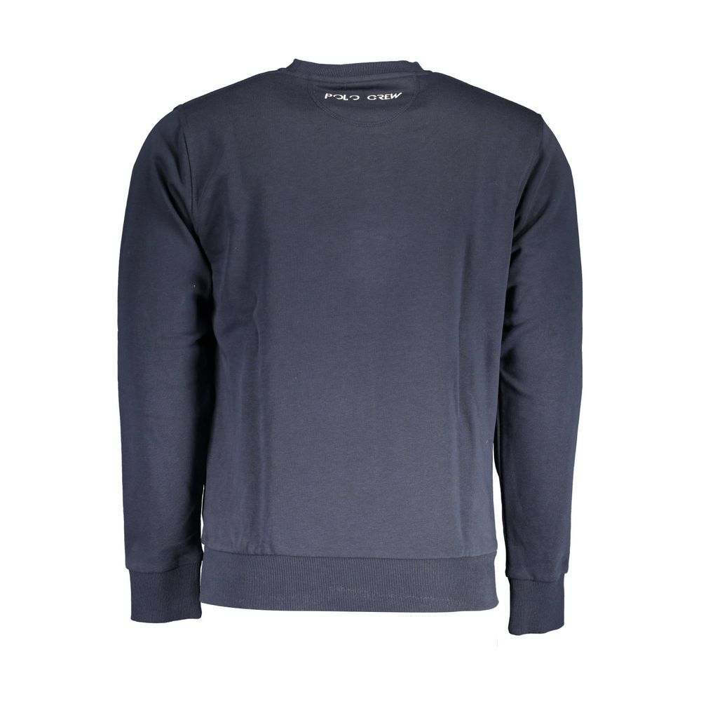 La Martina Blue Cotton Sweater La Martina