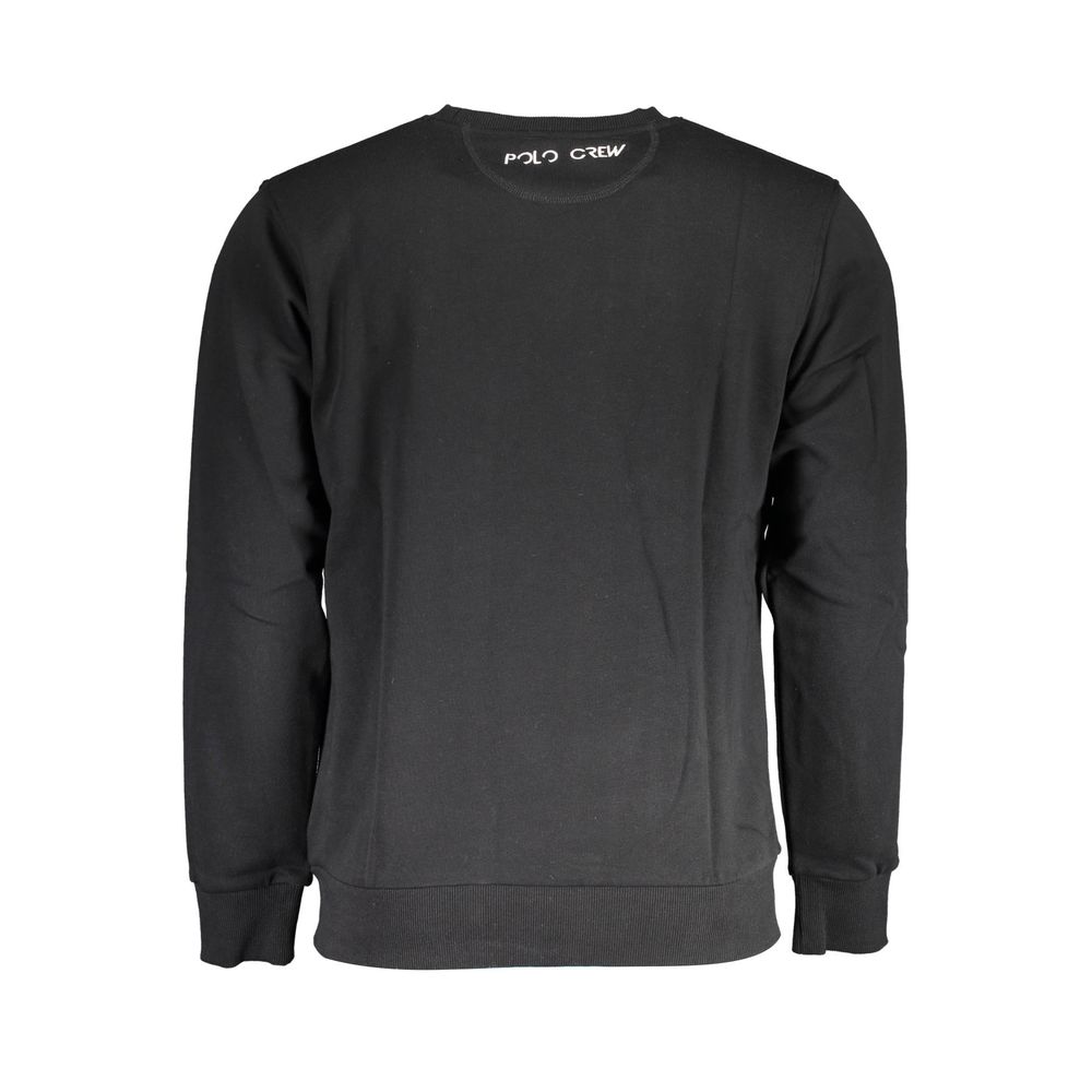 La Martina Black Cotton Sweater La Martina